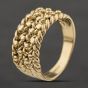 Second Hand 9ct Yellow Gold 4 Row Keeper Ring 41342450