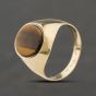 Second Hand 9ct Yellow Gold Tigers Eye Oval Signet Ring 41342457