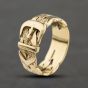 Second Hand 9ct Yellow Gold Patterned Buckle Ring 41342483