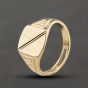Second Hand 9ct Yellow Gold Cushion Shape Signet Ring 41342487