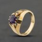 Second Hand 9ct Yellow Gold Amethyst Signet Ring 41342494