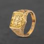 Second Hand 9ct Yellow Gold England Shield Three Lions Signet Ring 41342495