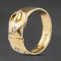 Second Hand 18ct Yellow Gold Diamond Plain Buckle Ring 41342503