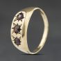 Second Hand 9ct Yellow Gold Garnet Three Stone Ring 41342514