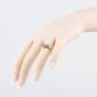 Second Hand 9ct Yellow Gold Garnet Three Stone Ring 41342514