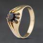 Second Hand 9ct Yellow Gold Garnet Single Stone Signet Ring 41342515