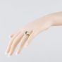 Second Hand 9ct Yellow Gold Diamond Oval Part Engraved Signet Ring 41342533