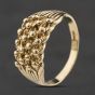 Second Hand 9ct Yellow Gold Four Row Keeper Ring 41342534