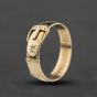 Second Hand 9ct Yellow Gold Diamond Buckle Ring 41342562