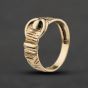 Second Hand 9ct Yellow Gold Bark Design Buckle Ring 41342568
