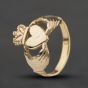 Second Hand 9ct Yellow Gold Open Work Claddagh Ring 41342572