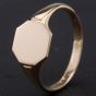 Second Hand 9ct Yellow Gold Octagonal Signet Ring 4134260