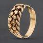Second Hand 9ct Yellow Gold Two Row Keeper Ring 41342640