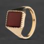 Second Hand 9ct Yellow Gold Carnelian Signet Ring 41342645