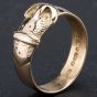 Second Hand 9ct Yellow Gold Engraved Buckle Ring 4134278