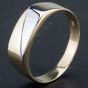 Second Hand 9ct White and Yellow Gold Oblong Signet Ring 4134305