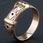 Second Hand 9ct Yellow Gold Pattern Engraved Buckle Ring 4134306