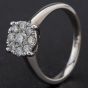 Second Hand 9ct White Gold 0.50ct Round Diamond Cluster Ring 4138046