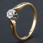 Second Hand 18ct Yellow Gold Brilliant Cut Diamond Solitaire Ring 4138067