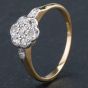 Second Hand Vintage Old Cut Diamond Flower Cluster Ring 4138070