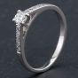 Second Hand 18ct White Gold Diamond Solitaire 4 Claw Set Ring 4138073