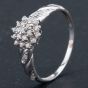 Second Hand 9ct White Gold Brilliant Cut Diamond Round Cluster Ring 4138094