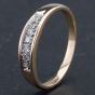 Second Hand 9ct Yellow Gold Brilliant Cut Diamond Half Eternity Ring 4138101