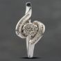 Second Hand 9ct White Gold Brilliant Cut Diamond Shoulder Set Twist Cluster Ring 41381121