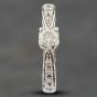 Second Hand 9ct White Gold 0.50ct Brilliant Cut Diamond Shoulder Set Solitaire Ring 41381129