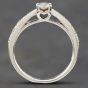 Second Hand 9ct White Gold 0.50ct Brilliant Cut Diamond Shoulder Set Solitaire Ring 41381129