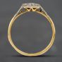 Second Hand Yellow Gold Diamond Square Cluster Ring 41381324