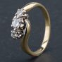 Second Hand 18ct Yellow Gold Brilliant Cut Diamond Twist Ring 4138142