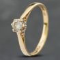 Second Hand 9ct Yellow Gold 0.15ct Diamond Solitaire Ring 41381463