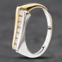 Second Hand 18ct Two Colour Gold 0.17ct Diamond Concave Crossover Ring 41381471