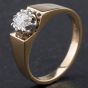 Second Hand 9ct Yellow Gold Brilliant Cut Diamond Solitaire Ring 4138147