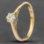 Second Hand 9ct Yellow Gold Brilliant Cut Diamond Solitaire Ring 41381524