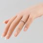 Second Hand 18ct White Gold 0.15ct Brilliant Cut Diamond Wishbone Ring 41384365