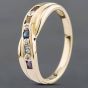 Second Hand 9ct Yellow Gold Blue Topaz, Citrine, Garnet, Amethyst & Single Cut Diamond Crossover Ring 41381713