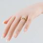 Second Hand 18ct Yellow Gold Princess Cut Diamond Rubover Solitaire Ring 41381792