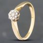 Second Hand Vintage Yellow Gold Brilliant Cut Diamond Solitaire Ring 41381836