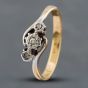 Second Hand Vintage Yellow Gold Diamond Twist Three Stone Ring 41382135