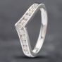 Second Hand 9ct White Gold Brilliant Cut Diamond Half Wishbone Ring 41382151