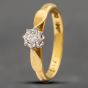 Second Hand Vintage Yellow Gold Brilliant Cut Diamond Solitaire Ring 41382196