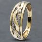 Second Hand 9ct Yellow Gold Single Cut Diamond Infinity Openwork Dress Ring 41382230