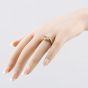 Second Hand 9ct Yellow Gold Smokey Quartz Quartz & Diamond Dress Ring 41382253