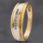Second Hand 9ct Two Colour Gold Diamond Graduated Band Ring 41382284