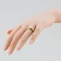 Second Hand 9ct Two Colour Gold Diamond Graduated Band Ring 41382284