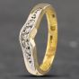 Second Hand 18ct Yellow Gold Brilliant Cut Diamond Wishbone Ring 41382288
