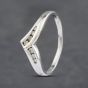 Second Hand 9ct White Gold Brilliant Cut Diamond Half Wishbone Ring 41382363