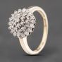 Second Hand 9ct Yellow Gold 0.50ct Brilliant Cut Diamond Cluster Ring 41382406